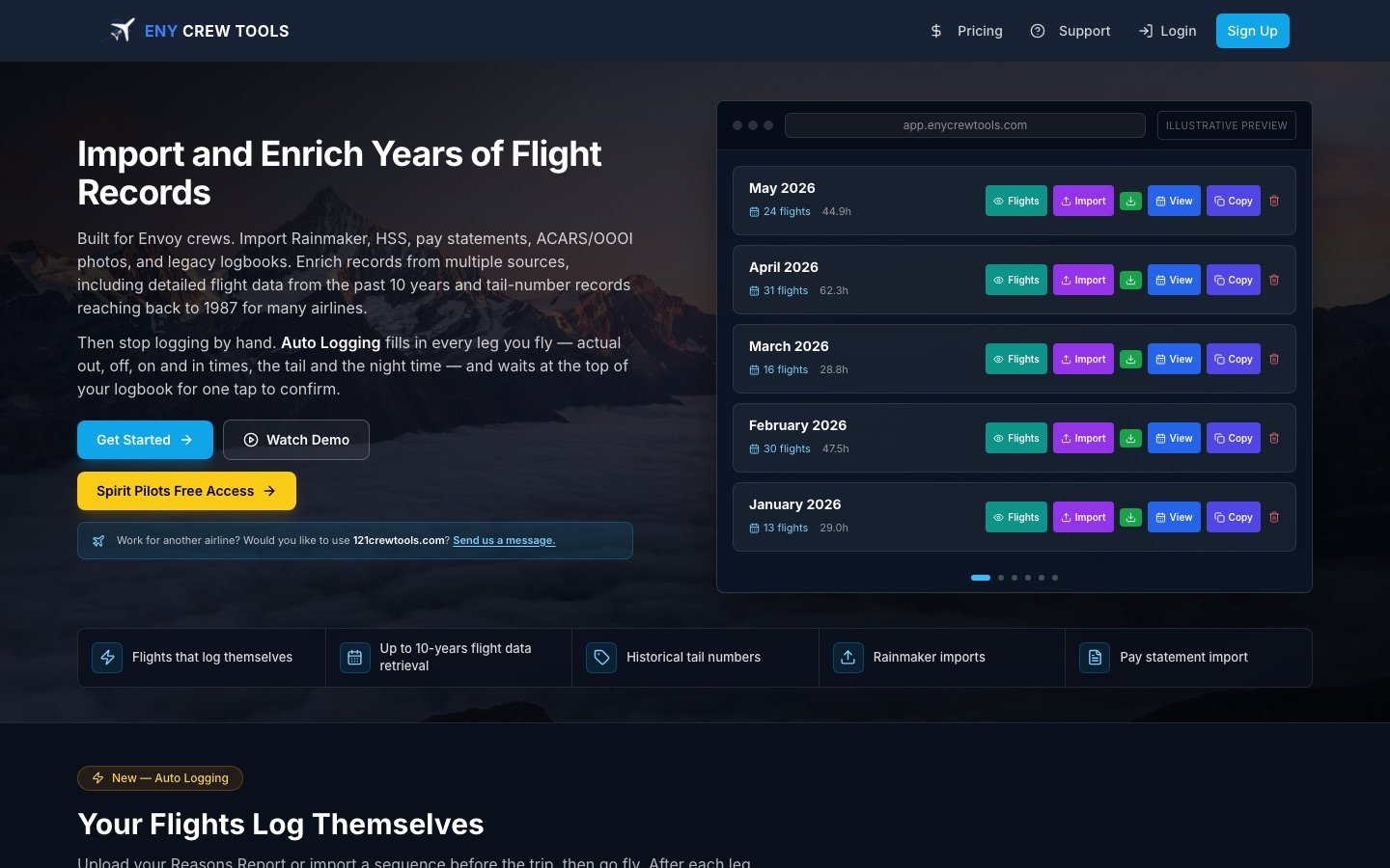 The ENY Crew Tools home page