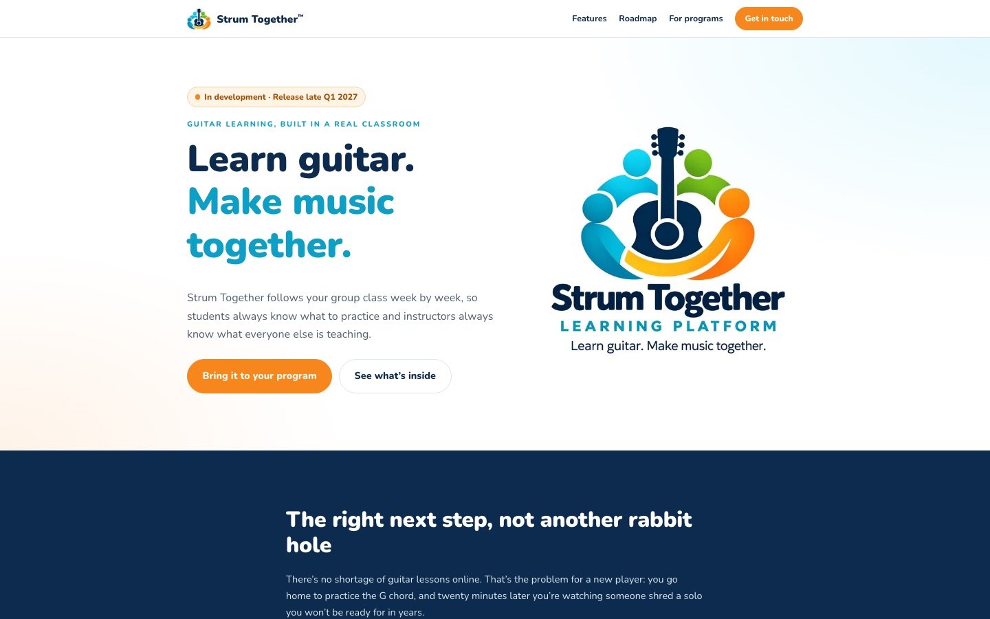 The Strum Together home page